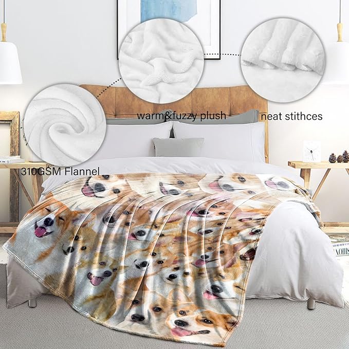 Welsh Corgi Gifts: Flannel Dog Blanket, 60"x80"