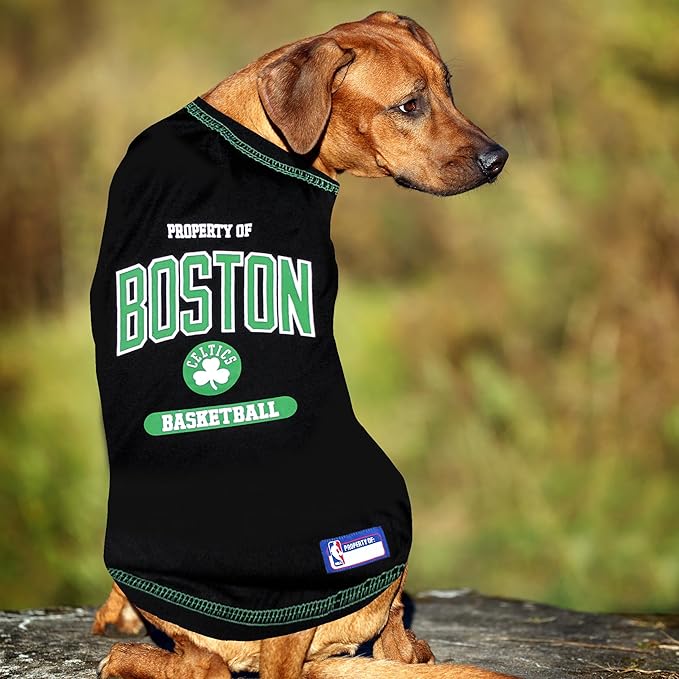 Pets First NBA Licensed Hoodies & T-shirt for Dogs & Cats, Boston Celtics, Large