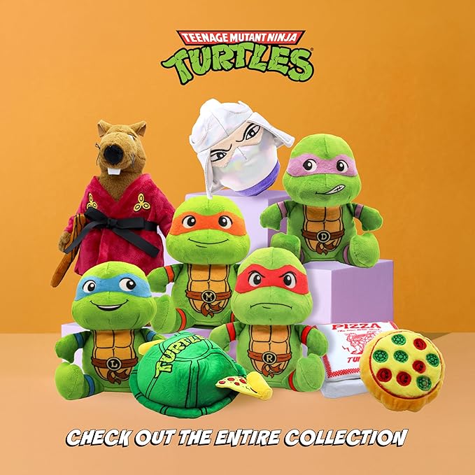 Teenage Mutant Ninja Turtle Official Merchandise | TMNT Toys | Nesting Plush Dog Toy | Pizza Box with Pizza Slices | Great for Interactive Play
