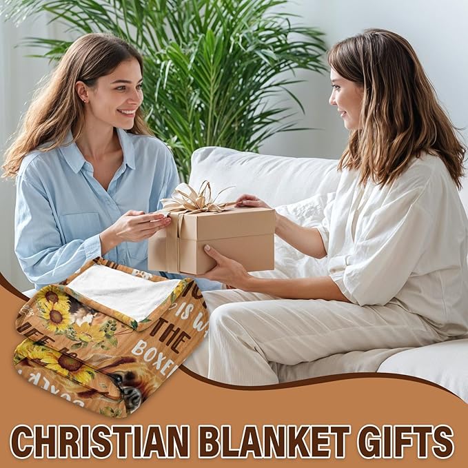 Boxer Dog Gifts for Women Men, Soft Flannel Boxer Blanket Gifts for Boxers Fighters, Ideal Boxer Gifts for Dog Lovers, Boxer Lover Gifts for Boxer Dog Blanket on Birthday, 50"x60"