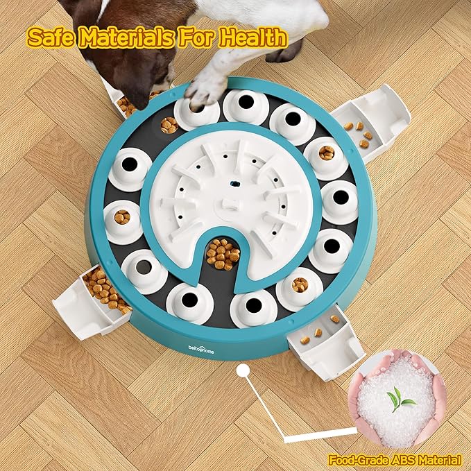 4-in-1 Dog Puzzle - Interactive Toy for Aggressive Chewers, Multi-Stage Play, Puzzle Toys for Dogs, Cognitive Dog Puzzle Feeder for Slow Eating & Mental Stimulation