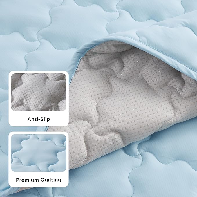 Bedsure Cooling Mat for Large Dogs – 35x23 Thin Washable Cooling Pet Pad for Puppy, QMAX>0.5, Portable Kennel Puppy Bed for Summer, Non-Slip Summer Crate Pad for Big Dog Up to 50 lbs