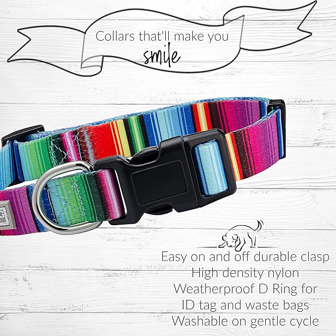 Lucky Love Dog - Adjustable Dog Collar with Easy Click Buckle for Small to Large Dogs, Durable, & Comfortable for Male & Female Dogs, Pet Collar for Puppies & Adult Ones - Nacho, Small