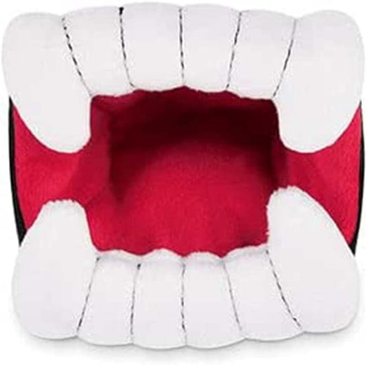 P.L.A.Y. Cute Plush Dog Toys - Howling Haunts Halloween Themed Durable Squeaker Chew Toy, Great for Puppies & Small, Medium, Large Dog - Machine Washable, Recycled Material (Barky's Bite Vampire Fang)