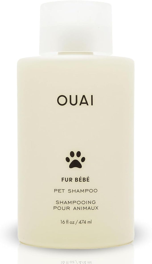 OUAI Fur Bébé Pet Shampoo, Mercer Street Scent - Dog Shampoo and Coat Wash for Hydrating, Cleansing and Adding Shine - Pet Supplies by OUAI (16 Fl Oz)