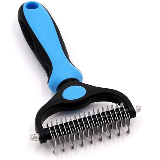 Star Dib - Dog Grooming Brush | Pet Undercoat Dematting Rake with Rounded Teeth. Dog Comb for Detangling, Thinning, & Deshedding All Hair Types. Tool for Long Haired Shedding Dogs
