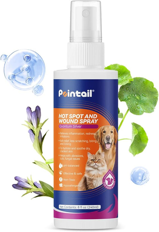 Hot Spot Treatment for Dogs and Cats, Paw Licking Remedy, Dog Licking Paws Treatment, Anti Itch Relief, Allergies Infections, Pipot Skin Spray for Dogs, Wound Hot Spot Spray-All Animals, 4oz