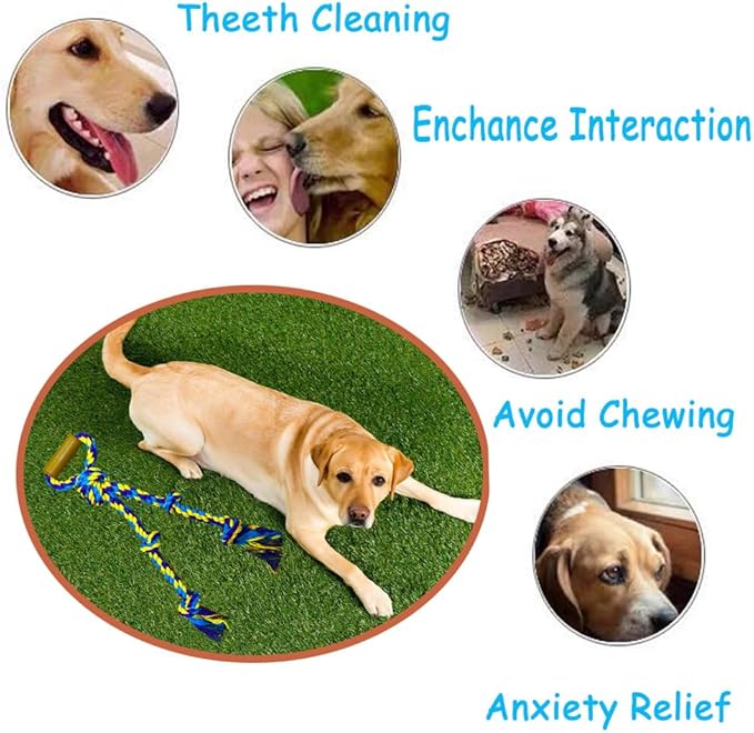 Large Dog Rope Toys for Aggressive Chewers - Pitbull Tug of War, Heavy Duty, Outdoor, Medium to Large Breed Dog Chew Rope with Handle