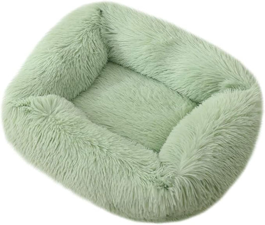 La La Pet® Donut Dog Cat Bed Cozy Cave Pet Bed Burrow Dog Bed Calming Cuddler Self-Warming Pet Bed Soft Plush Pet Cushion Improved Sleep for Cats Small Medium Dogs Green XS