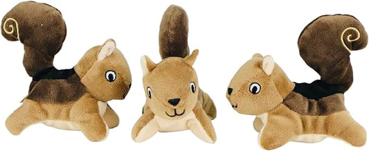 Hide and Seek Dog Toy, Stuffed Animal Tree House, Burrow Dog Toy, Hide and Seek Toy for Small Dogs (Replacement Animals, Squirrel)