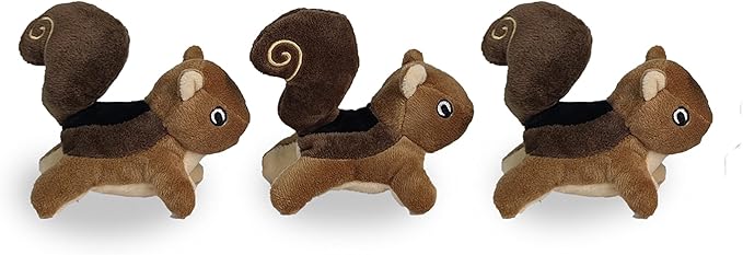 Hide and Seek Dog Toy, Stuffed Animal Tree House, Burrow Dog Toy, Hide and Seek Toy for Small Dogs (Replacement Animals, Squirrel)