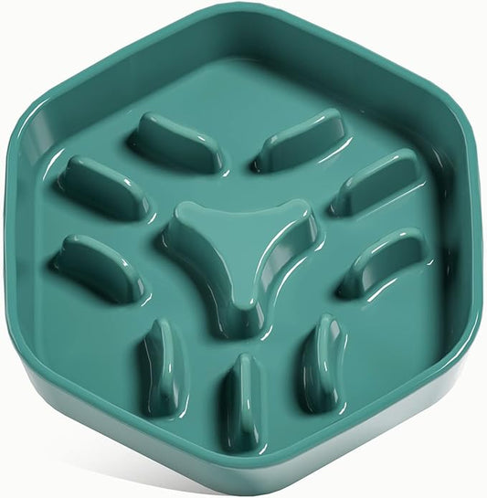LE TAUCI PET Dog Slow Feeder Bowl Ceramic,3 Cups Puzzle Dog Food Bowl for Small Medium Large Breed, Puppy Slow Feeder Bowl for Fast Eater, Dog Bowls to Slow Down Eating, Maze Bowl, Pet Bowl