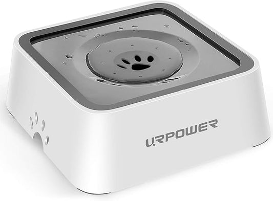URPOWER 2.5L Dog Water Bowl 85oz Large Capacity Dog Bowls No Spill Pet Water Dispenser for Messy Drinkers Splash Proof Slow Feeder Vehicle Carried Travel Bowl for Dogs, Cats &Pets