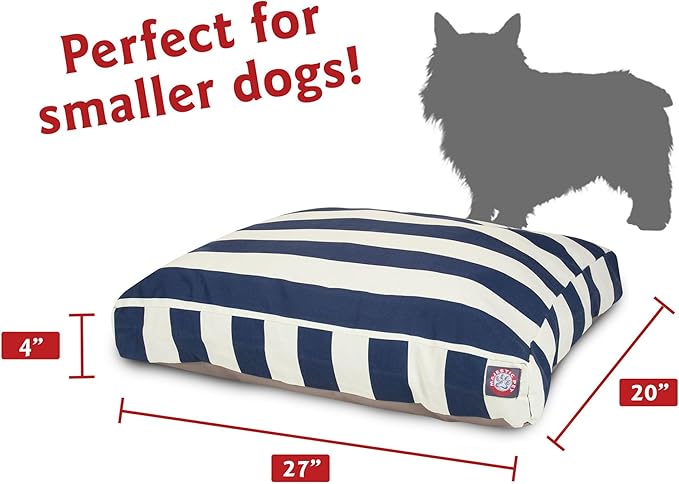 Majestic Pet Shredded Memory Foam Dog Bed Small with Removable Washable Cover – Rectangle Orthopedic Dog Bed–Durable Dog Crate Bed-Flat Dog Bed for Senior Dogs - (27x20) S - Villa - Fern