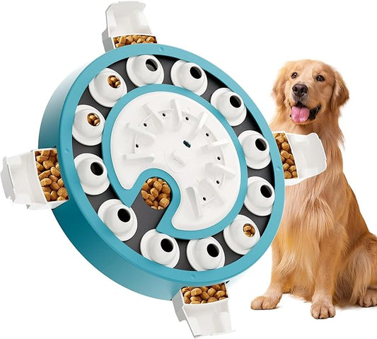 4-in-1 Dog Puzzle - Interactive Toy for Aggressive Chewers, Multi-Stage Play, Puzzle Toys for Dogs, Cognitive Dog Puzzle Feeder for Slow Eating & Mental Stimulation