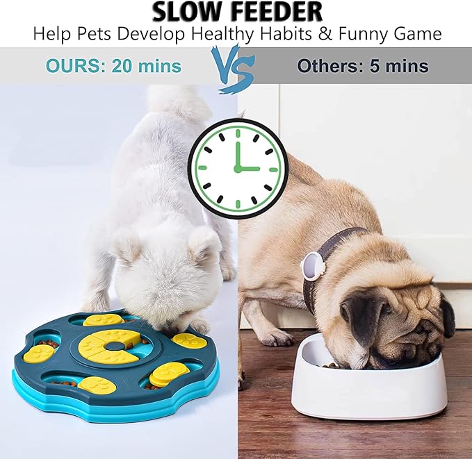 Interactive Puzzle Toy for Large, Medium, Small Smart Dogs - Enrichment and Mental Stimulation for Training - Treat Chew Gifts for Puppies & Cats