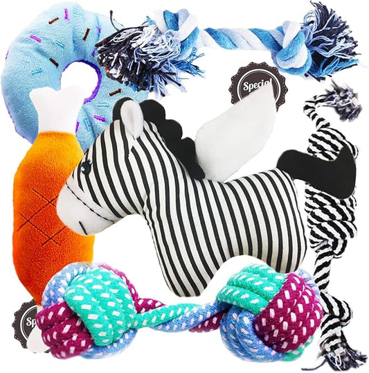 Dog/Puppy Teething Toys, Assorted Chew Toys, 6 ct