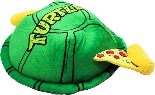 Teenage Mutant Ninja Turtle Official Merchandise | TMNT Toys | Nesting Plush Dog Toy | Turtle Shell with Pepperoni Pup Pizza| Great for Interactive Play