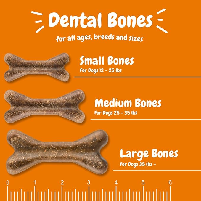Zesty Paws Dental Bones - Fights Tartar & Plaque - Gum, Teeth & Bone Health - Cinnamon for Dog Breath - Immune, Joint, Gut, Skin & Coat Support - Omega 3 EPA & DHA and Calcium - Large Dogs - 24 ct…