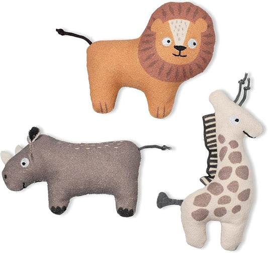 Fringe Studio "Feeling Wild Canvas Mini Dog Toy Set of 3, PetShop Collection (521022)