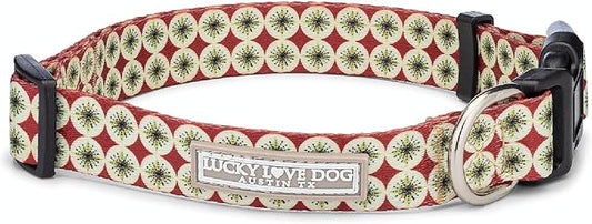 Lucky Love Dog - Adjustable Dog Collar with Easy Click Buckle for Small to Large Dogs, Durable, & Comfortable Collar for Male & Female Dogs, Pet Collar for Puppies & Adult Dogs - Unique Pongo, Medium
