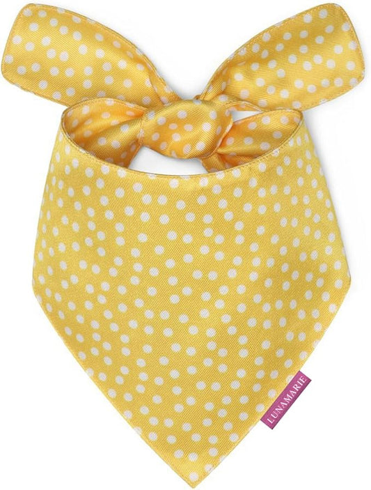Luxury Pet Birthday Bandanas -Premium & Silky Poly Fabric | 100% Handmade | Custom Shape Dual Layered (Sophie, X-Small)