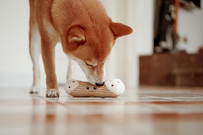 Squeaky Dog Plush Toy, Bakery Bite_Stick Collection, 8“, for Small and Medium Dogs (Cannoli, Small)