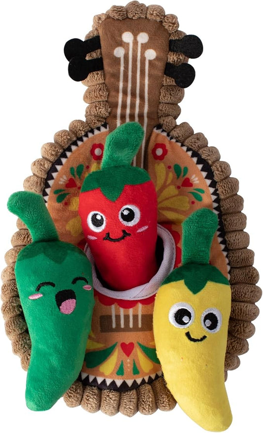 Fringe Studio Plush Dog Toy Set, Interactive Hide and Seek Play, Fiesta Till You Siesta, Pet Shop Collection (289226)