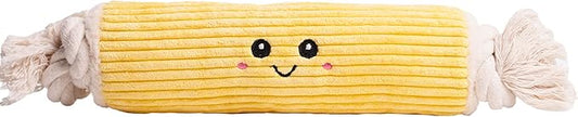 Squeaky Dog Plush Toy, Bakery Bite_Stick Collection, 12", for Various Sized Dogs (Swiss Roll, Large)