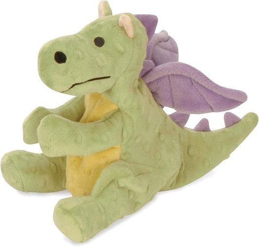 goDog Bubble Plush Dragons Squeaky Dog Toy, Chew Guard Technology - Lime, Large