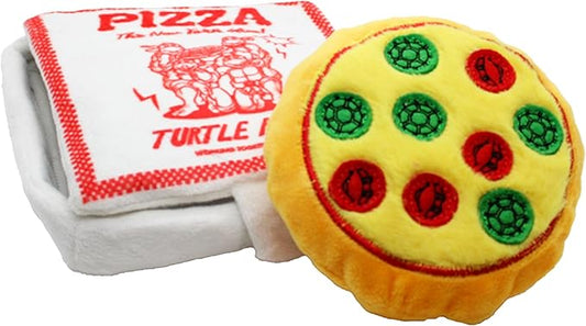 Teenage Mutant Ninja Turtle Official Merchandise | TMNT Toys | Nesting Plush Dog Toy | Pizza Box with Pizza Slices | Great for Interactive Play