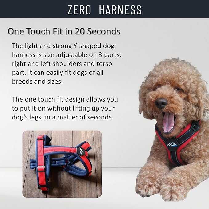 [白山:Hakusan] Zero Dog Harness Made by Japan, Safe - No chocking/Hard to Disconnect, Great fit - Easy Put on and Off/Adjustable, Reflector, L - Large Dog, Two-Tone Orange×Yellow