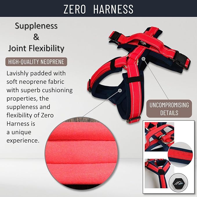 [白山:Hakusan] Zero Dog Harness Made by Japan, Safe - No chocking/Hard to Disconnect, Great fit - Easy Put on and Off/Adjustable, Reflector, L - Large Dog, Two-Tone Orange×Yellow