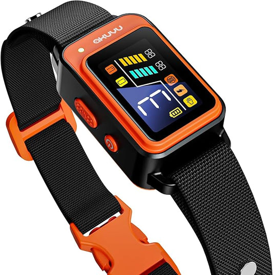 Dog Bark Collar-Rechargeable Smart Barking Collar- Anti Bark Training Collar with Adjustable Sensitivity Beep Vibration Shock- Bark Shock Collar for Small Large Medium Dogs