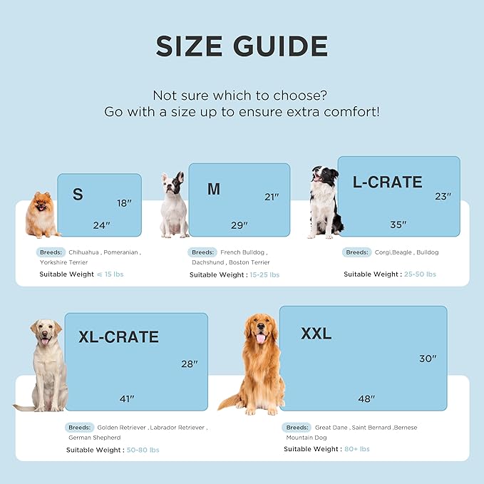 Bedsure Cooling Mat for Large Dogs – 35x23 Thin Washable Cooling Pet Pad for Puppy, QMAX>0.5, Portable Kennel Puppy Bed for Summer, Non-Slip Summer Crate Pad for Big Dog Up to 50 lbs