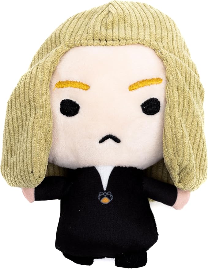 Buckle-Down The Wizarding World of Harry Potter Squeaky Plush Dog Toy for Large, Medium & Small Dogs, Lucius Malfoy Standing Charm Full Body Pose, 2.5" x 5.5"