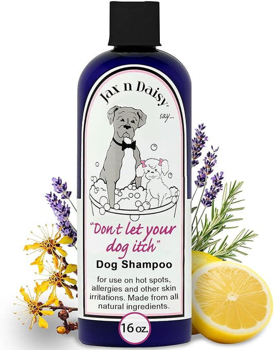 Jax n Daisy Dog Shampoo - Gentle and Effective Allergy and Sensitive Skin Shampoo for Dogs - Eliminates Odors, Fleas, and Soothes Itchy Skin - Perfect for Puppies