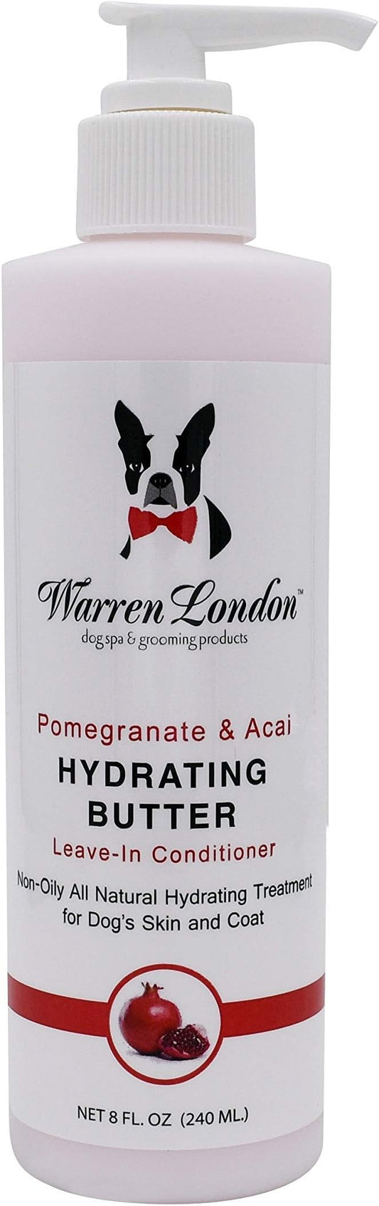 Warren London - Hydrating Butter For Dogs Skin & Coat,8 Oz,Pomegranate & Acai