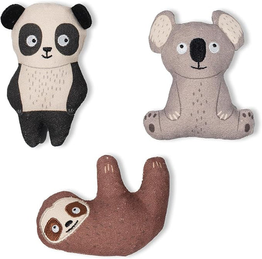 Fringe Studio "Cuddle Buddies Canvas Mini Dog Toy Set of 3, PetShop Collection (521023)