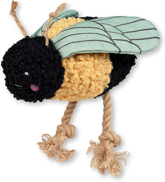 Fringe Studio "MS MRS. BEE Mixed Material Dog Toy, Exclusive Artwork by Madison Safer, PetShop Collection (765001)