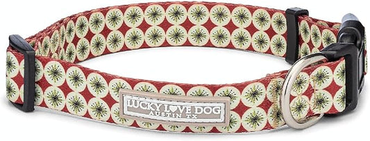 Lucky Love Dog - Adjustable Dog Collar with Easy Click Buckle for Small to Large Dogs, Durable, & Comfortable Collar for Male & Female Dogs, Pet Collar for Puppies & Adult Dogs - Unique Pongo, Large