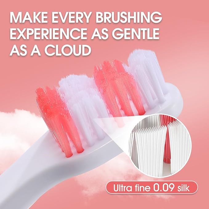 Dog Toothbrush - Dual Head Tooth Brush Newly Upgraded 60° Wavy Brush Head - Surrounds Teeth Like a Cloud for Dental Care and Cleaning - Suitable for Large/Medium and Small Dogs (Small Head End)