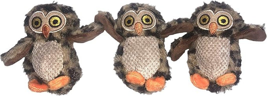 3 Pack Owl Dog Toys, Toy for Small Dogs, Plush Dog Toys with Squeaker, Multipack Puppy Toys, Toy for Small Dogs (3 Pack: Replacement Animals, Owl)