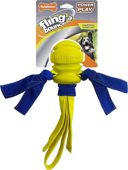 Nylabone Power Play Fling-a-Bounce Interactive Play Toy, Fetch Toy for Dogs, Large (1 Count)