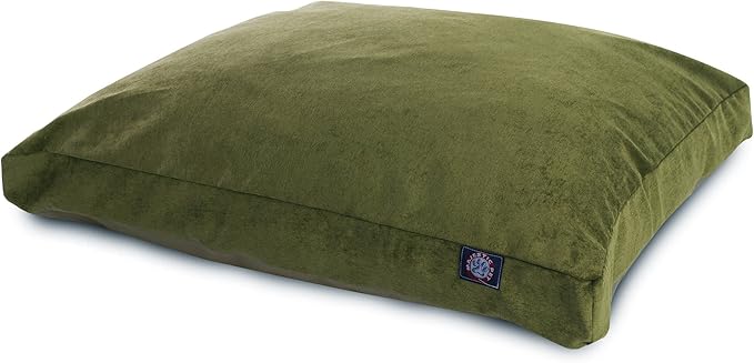 Majestic Pet Shredded Memory Foam Dog Bed Large with Removable Washable Cover – Rectangle Orthopedic Dog Bed–Durable Dog Crate Bed-Flat Dog Bed for Senior Dogs - (44x36) L - Villa - Fern