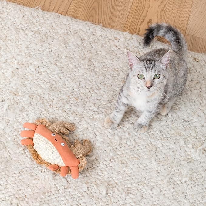 Fringe Studio "Very CRABTIVATING Earth Friendly Kicker Cat Toys, PetShop Collection (731041)