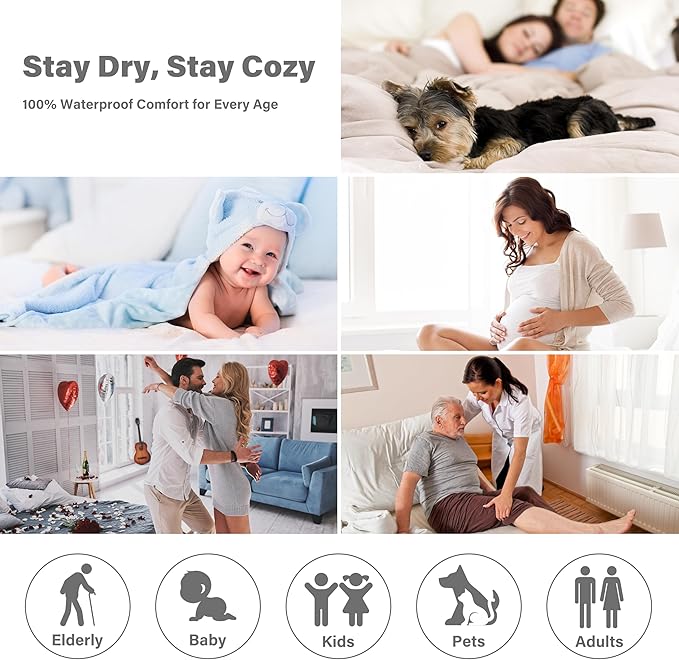 Catalonia Waterproof Bed Cover for Intimacy, Love Couples Leakproof Protector, Reversible Squirt Blanket, Splash Stain Proof Pad for Adults, Washable, 80x90 inches, Gray/Taupe