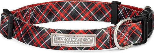 Lucky Love Dog - Adjustable Dog Collar with Easy Click Buckle for Small to Large Ones, Durable, & Comfortable for Male & Female Dogs, Pet Collar for Puppies & Adult Dogs - Heywood, Large