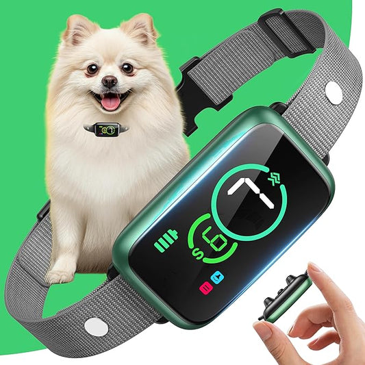 Bark Collar, Smart Dog Bark Collar, Automatic Bark Collar for Small Dogs 5-15lbs, Medium, Large Dogs, Humane Stop Anti-Barking with Beep, Vibration & 7 Adjustable Sensitivity, IP67 Turquoise