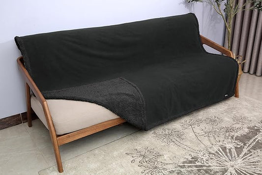 Catalonia Waterproof Bed Cover for Intimacy, Love Couples Leakproof Protector, Reversible Squirt Blanket, Splash Stain Proof Pad for Adults, Washable, 80x60 inches, Black